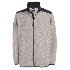 NWOT Boys Chaps Fleece Zip Jacket Size XL 18/20 Gray
