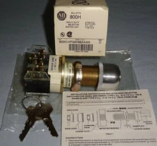 Allen Bradley 800H-HP32KB6AAXX Selector Switch 800HHP32KB6AAXX 2 Position NEW