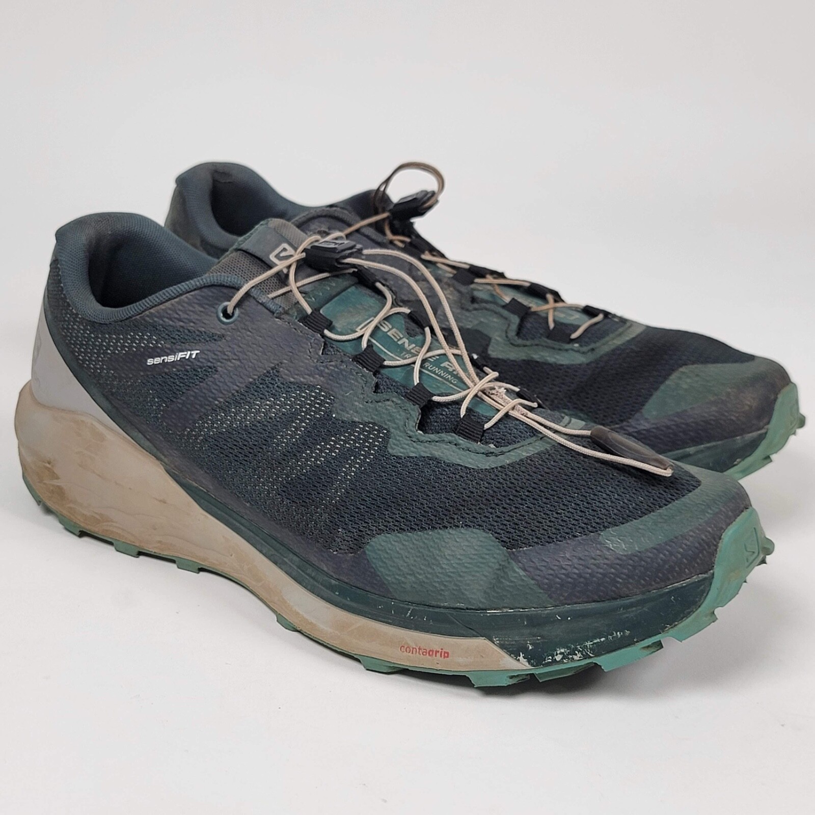 Scarpe da ginnastica Salomon Sense Ride 3 da uomo taglia US 11 45 5 verdi trail running