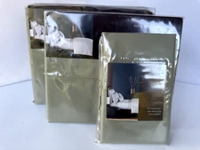 New Hudson Park Collection Luxury Sheet Set Twin Green Pillowcases