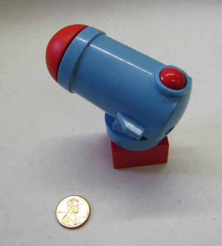 Lego Duplo BLUE SHOOTING CANNON w/ RED FIRING MISSILE & RED SWIVEL BASE - Picture 2 of 3