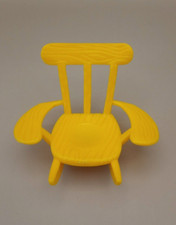 Vintage Hasbro Weebles Wobble Yellow Plastic Rocking Chair 1970s