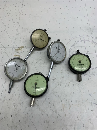 lot of 5 drop indicators. yuasa federal mitutoyo