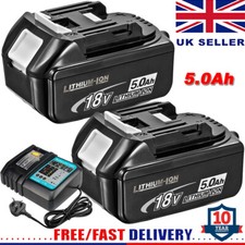 2X Genuine Battery For Makita 18V 5.0Ah LXT Li-ion BL1830 BL1850 BL1860B Charger