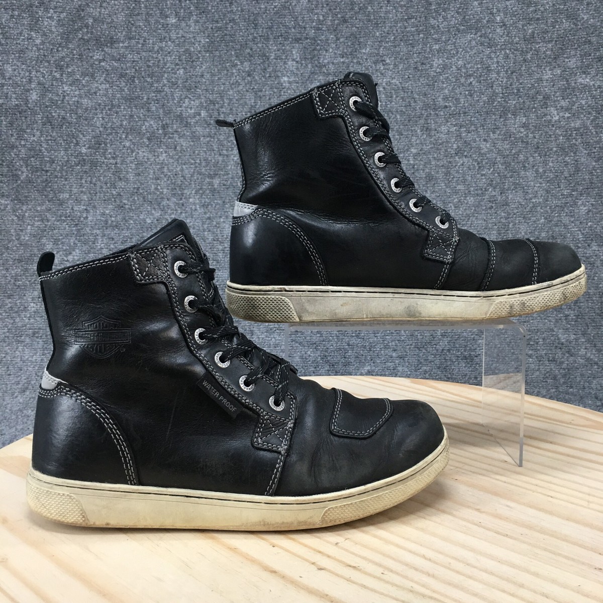 Harley Davidson Shoes Mens 11 Steinman Sneakers Black Leather Lace