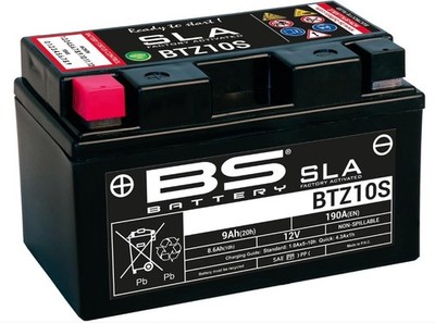 Batterie SLA BS-Battery BTZ10S wartungsfrei, Aprilia, BMW, Honda, Husqvarna
