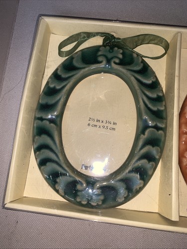 Pier 1 Imports Ceramic Picture Frames Set Of 3 Green Peach Purple - Picture 4 of 8