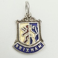 Vintage 925 Sterling Silver Brixham Travel Charm Pendant 