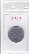 L312 Moneta Coin ITALIA Repubblica Italiana 50 Lire Vulcano 1963
