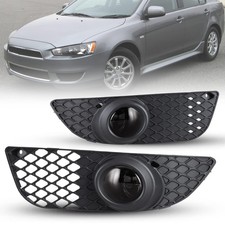 Fog Light Pair for 2007-2014 Mitsubishi Lancer ES/DE/SE/GTS Smoke Lens