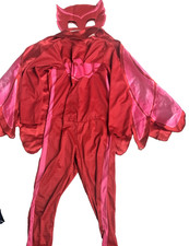 Girl's PJ Mask Owlette Halloween Costume Red Pink Cape, Mask, Suit -Sz 4-6x