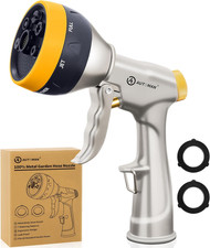AUTOMAN Garden Nozzle Sprayer, High Pressure Spray Nozzle, 100 Metal Water Hose