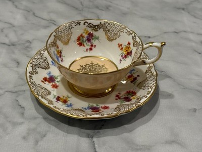 Vintage Paragon England Fine Bone China Cup & Saucer with Floral Pattern