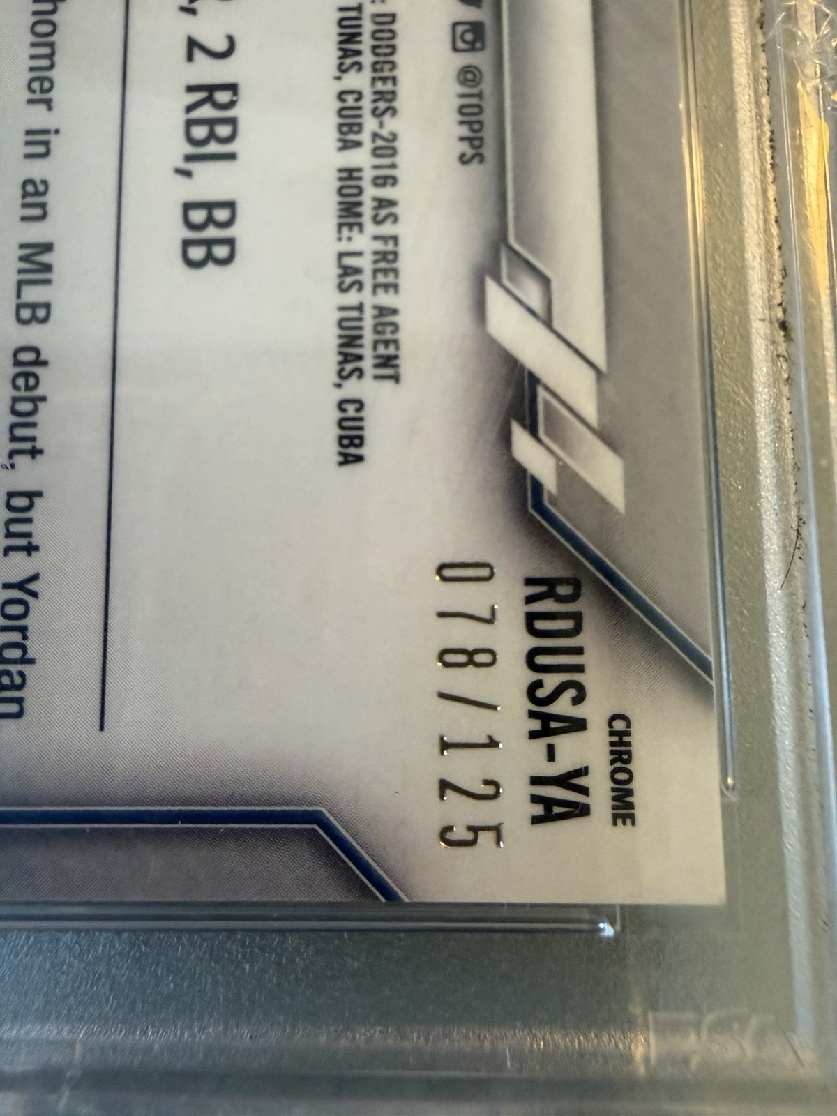 2020 Topps Chrome Update Yordan Alvarez X-fractor AUTO RC/125 Mint! PSA 9-10🔥