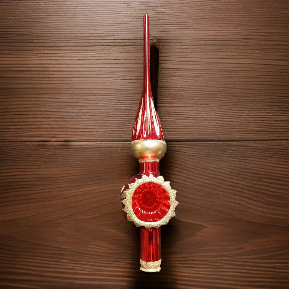 Christbaumspitze Rot Wie Neu Mit Reflexkugel