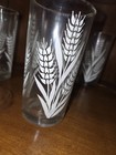 Set of 5 Vintage Jeanette white wheat floral water tumbler — photo 4