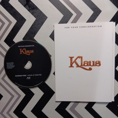 Klaus Blu Ray FYC Netflix Awards Screener 2019 DAMAGED SLEEVE 