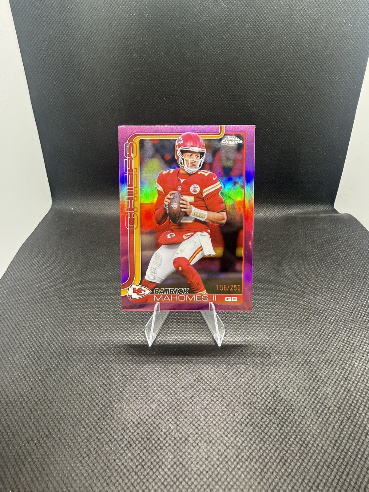 2025 Topps Chrome #148 Patrick Mahomes Pink Refractor /250