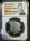 2023-S Peace Dollar NGC PF70 Ultra Cameo Early Releases Silver Proof Coin