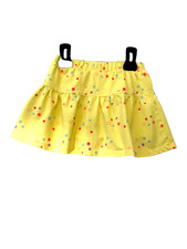 365 Kids Girls Print Tierred Skirt Yellow/ colored Polka Dots size 4T