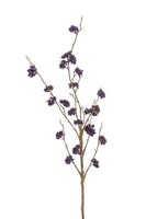 Artplants Plastik Zweig SchöNfrucht Silfio Mit Beeren, Dunkelviolett, 95Cm