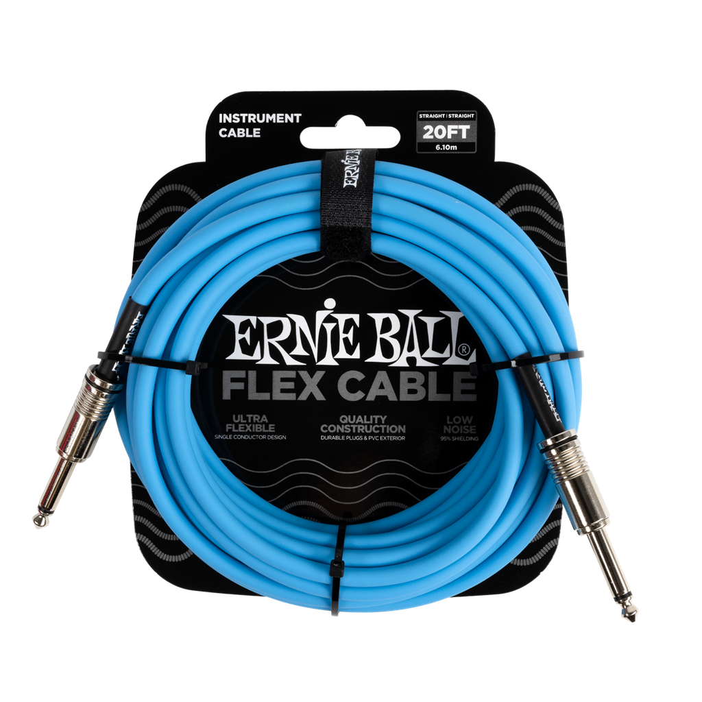 Guitar Instrument Cable Ernie Ball 20ft Blue 100% Genuine