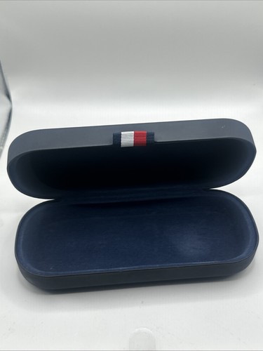 Tommy Hilfiger Glasses Case Hard Clamshell Navy Great Shape - Picture 2 of 4