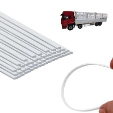 ABS Flat Bar Rods Solids Plastic Sheet Strip - White - DIY Toys, Model Making