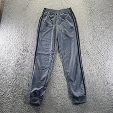 Adidas Pant Boys L Gray Polyester Track Tapered Leg Jogger Athletic Performance