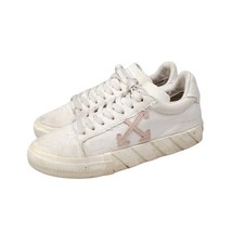 OFF-WHITE Women's Low Vulcanized Sneakers White/Gray Size EU 38 US 8 Distressed
