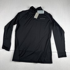 New Tesla Gears Men Black Surf Shirt Rash Guard Performance Large UV Protection