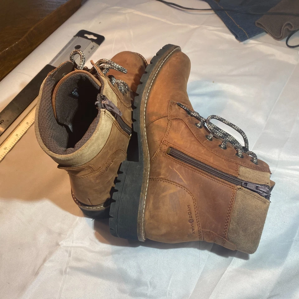 Botas femininas ECCO Elaina NUBUCK marrom couro Hydromax tamanho 8 novas sem caixa - Imagem 4 de 4