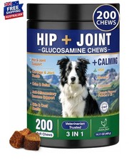 Glucosamine for Dogs 200pcs Supplement Dog Hip and Joint Chondroitin Chew Treats