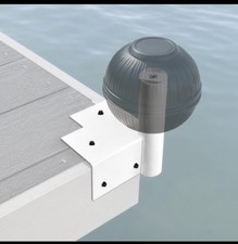 sogiv 12 Dock Wheel Corner Bracket Galvanized Steel Boat Dock Mount White