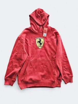 Puma Ferrari Kapuzensweatshirt F1 Race Big Shield Hoodie Rot Neu mit Tags Size M