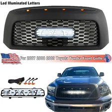 For 2007-2009 TOYOTA Tundra Front Upper Grille Bumper W/Led Illuminated Letters