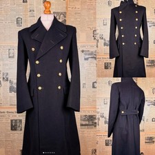 Vintage Men's Long Overcoats Cashmere Double Breasted Coat Outdoor Wear Jacket