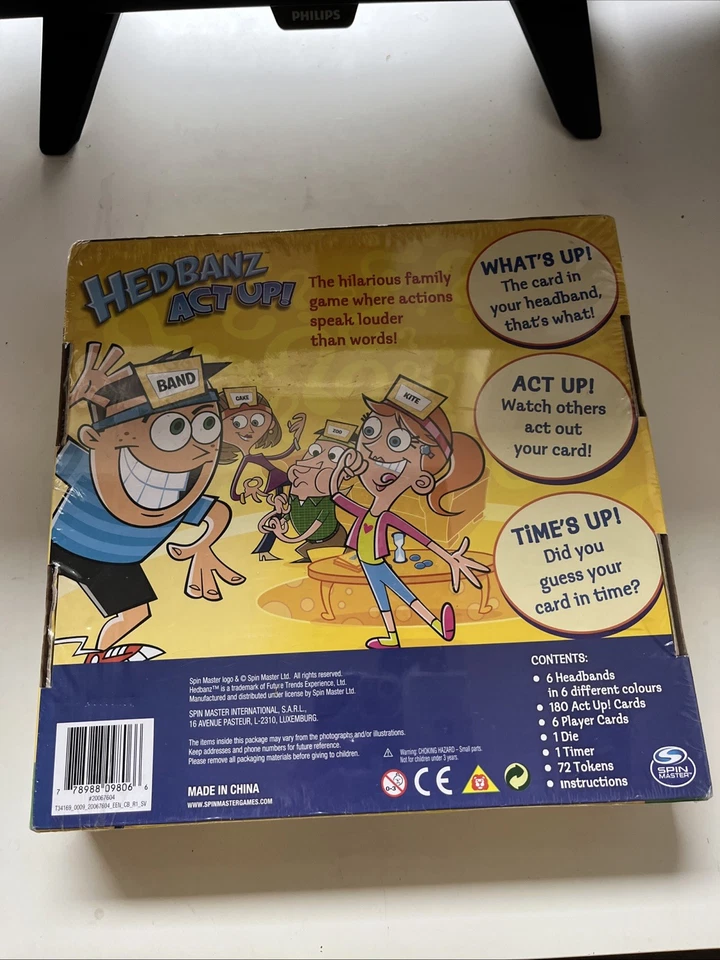 Hedbanz Act up! Family Fast Acting Board Game By Spin Master 2006 8+ New Sealed - Image 4 of 4