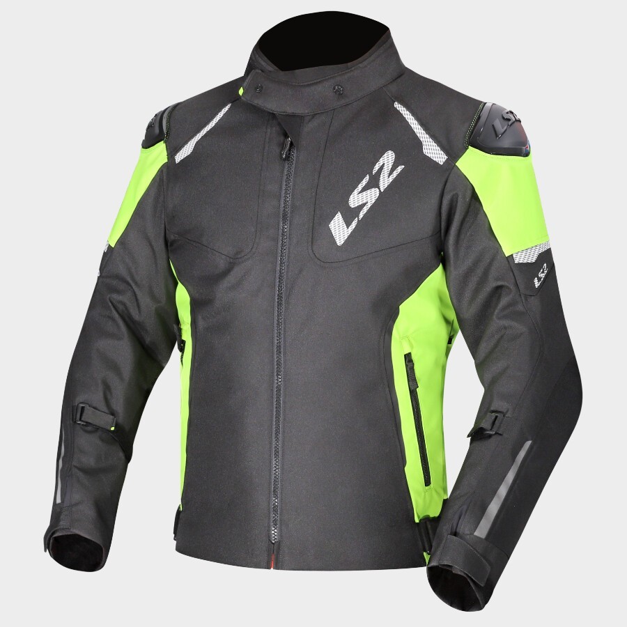 LS2 Zoom Motorbike Motorcycle Textile Jacket Black / Yellow | eBay
