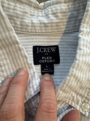 J.CREW Women s Large Flex Oxford Button Down Long Sleeve Shirt