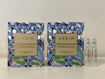 2 X Aerin Mediterranean Honeysuckle Eau de Parfum EDP Sample Spray .05oz, 1.5ml