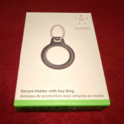 Belkin Secure Holder with Key Ring for Apple AirTag, Black (1921EX)