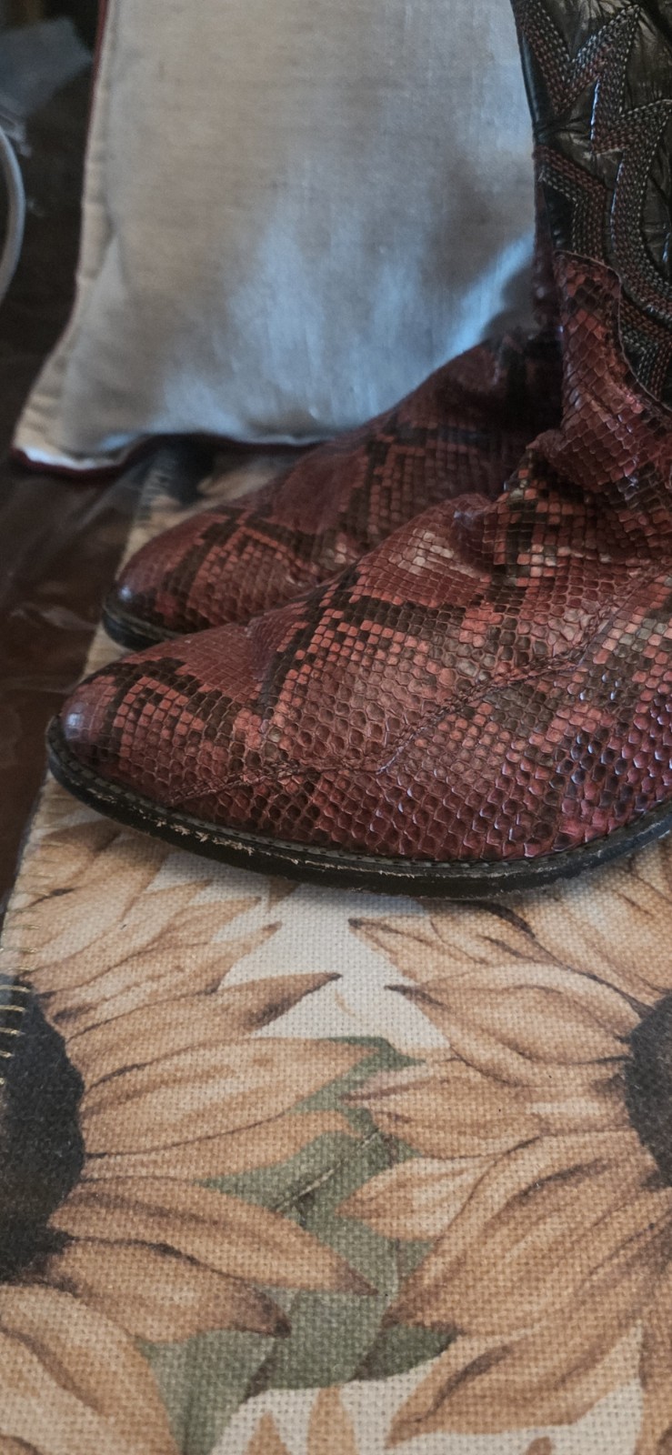 Dan Post Manning Exotic Python Snakeskin Cowboy B… - image 3