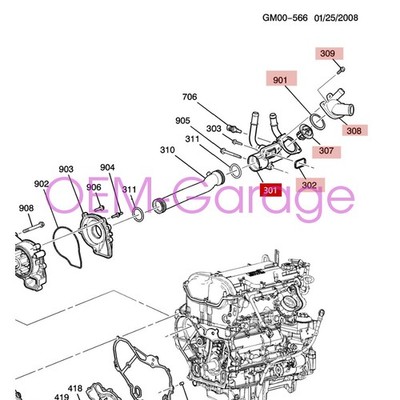 Mahle Thermostat & Housing 12597172 for Chevrolet 2012-2015 Captiva Sport 2.4