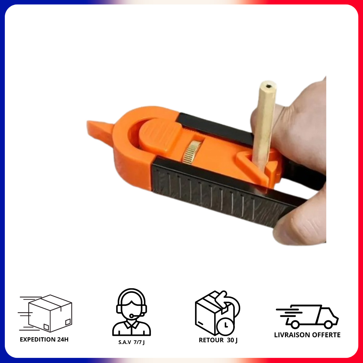 Copieur de contour à crayon pour supprimer les erreurs de découpe d'angles