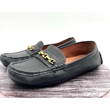 Coach Loafer Womens 39 US 8.5 Crosby Driver Pebbled Leather Slip On Shoes Logo