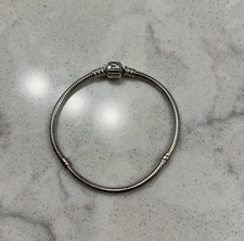 Pandora Moments Sterling Silver Snake Chain Charm Bracelet with Barrel Clasp — listing 6
