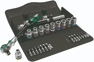 Wera 8100 SC 6 Zyklop Speed-Knarren-Steckschlüsselsatz, 1/2 Zoll Antrieb metrisch 05004076001