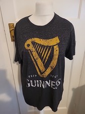 Mens Guiness Size Large Fleck Print Tshirt Short Sleeved