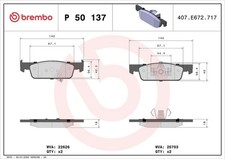 BREMBO Bremsbelagsatz, Scheibenbremse P 50 137 für SMART